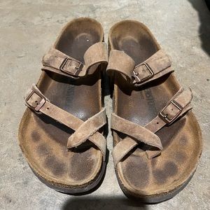 Birkenstock Mayari Rubbed Brown Leather size 38